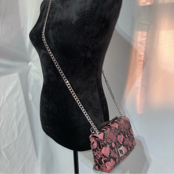 INC International Concepts Soft Mini Heart Ajae Shoulder Bag Black/Pink - Picture 8 of 12